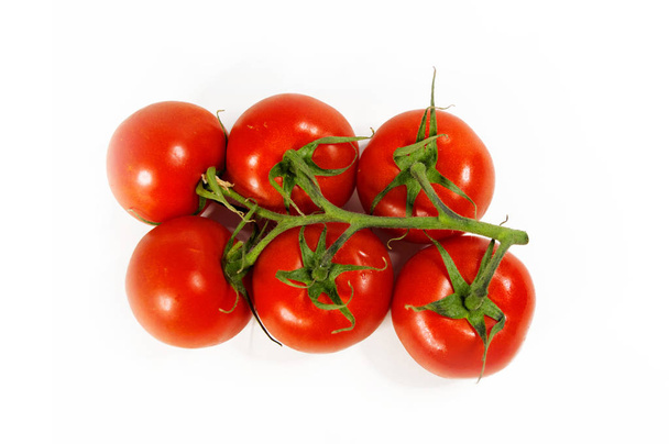 Cherry Tomatoes on white isolated background - Fotó, kép
