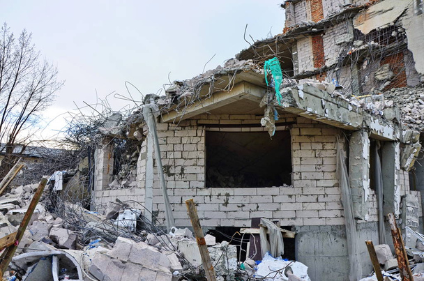 Ruiny zničené budovy a obydlí - Fotografie, Obrázek