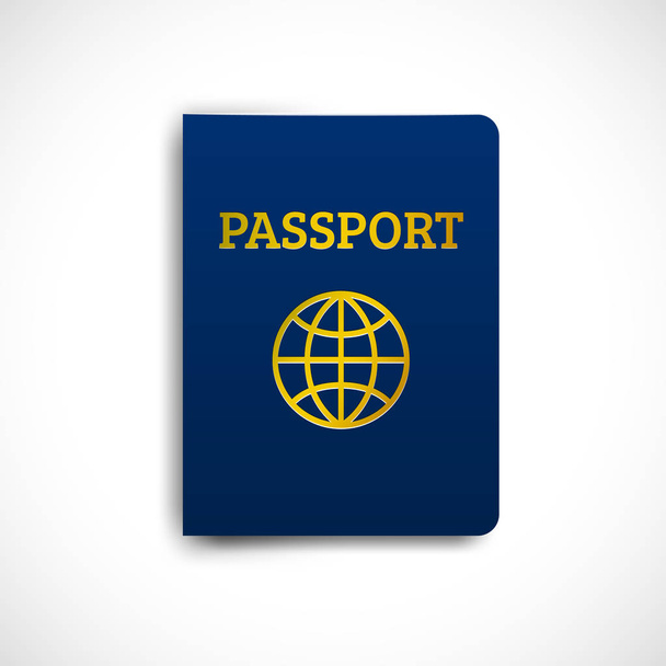 International passport blue cover - Vector, Image