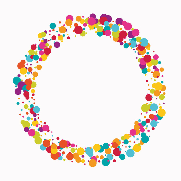 Celebrate color circle vector confetti background. - Διάνυσμα, εικόνα