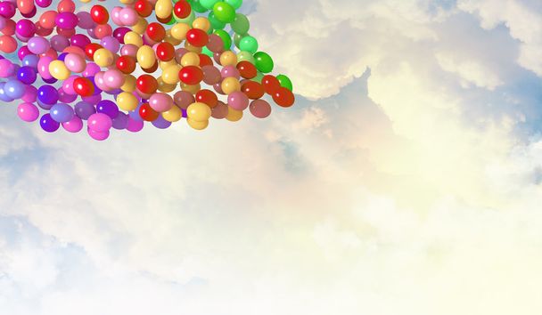 Balloons in sky - Фото, изображение