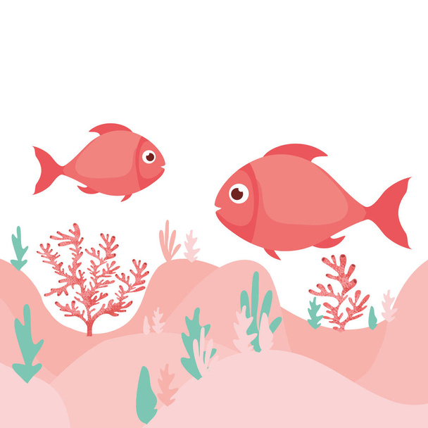 魚のパターン孤立アイコン - ベクター画像