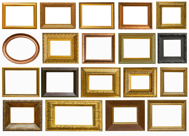 Picture frames collection set isolated on white - Photo, Image