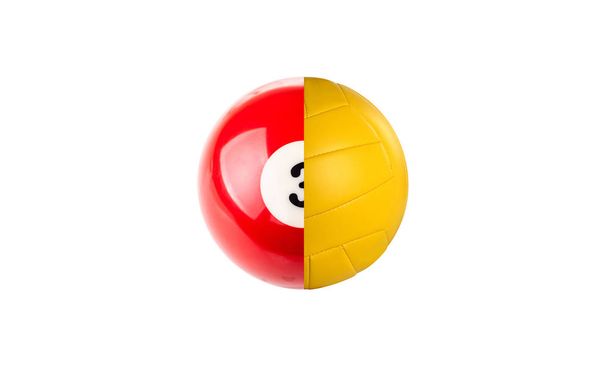 Bilardo ve voleybol topu - Fotoğraf, Görsel