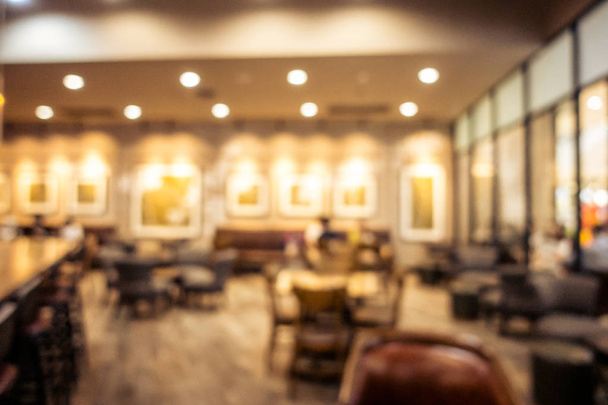 Abstract blur coffee shop cafe interior for background - Photo, Image