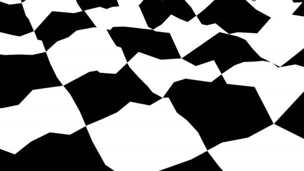 Schwarze und weiße Streifen. Computergenerierter abstrakter Hintergrund, 3D-Renderer - Filmmaterial, Video