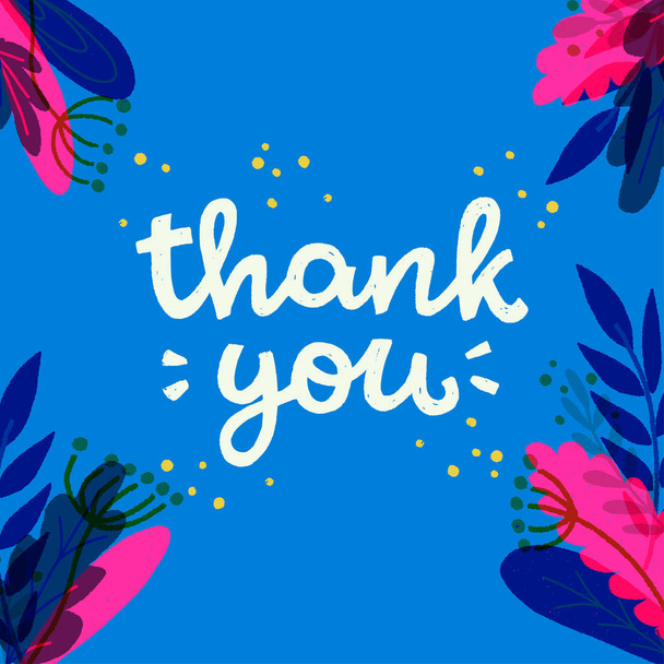 Thank You hand lettering inscription - Vector, Image