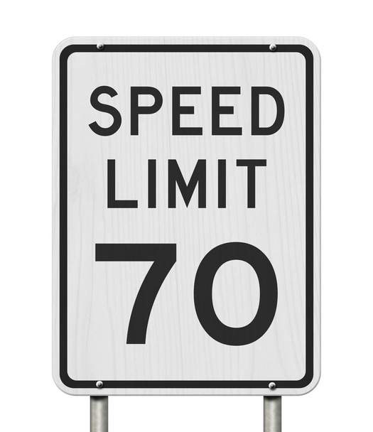 US 70 μίλια/ώρα όριο ταχύτητας σύμβολο - Φωτογραφία, εικόνα