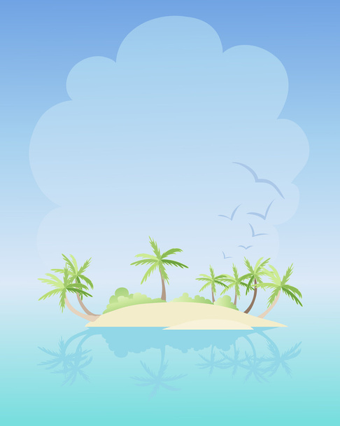 tropický ostrov - Vektor, obrázek