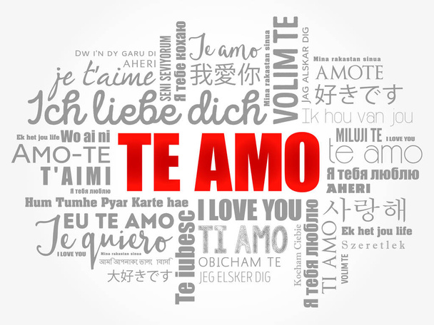 Te amo (Я люблю тебя по-испански)
) - Вектор,изображение