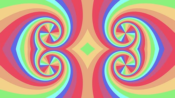 ornamental kaleidoscope rainbow shape pattern illustration background New quality holiday shape colorful universal joyful stock image - Photo, Image