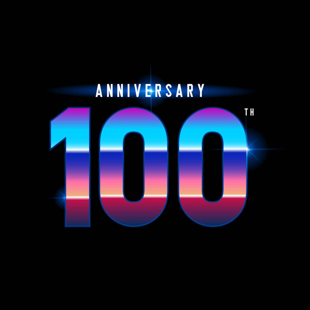 100 jaar verjaardag viering logo.  - Vector, afbeelding