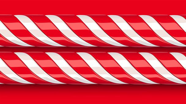 High detailed red candy cane, vector illustration - Wektor, obraz