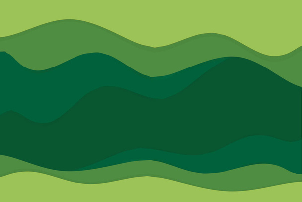 groen papier snijden - Vector, afbeelding