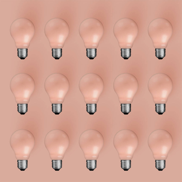High detailed realistic light bulb illustration, vector - Vector, afbeelding