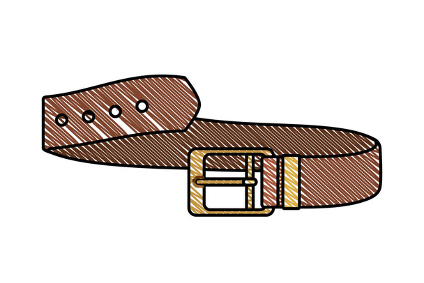 masculine elegant belt icon - Vector, Image