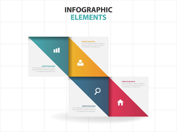 Abstract colorful business Infographics elements, presentation t - ベクター画像