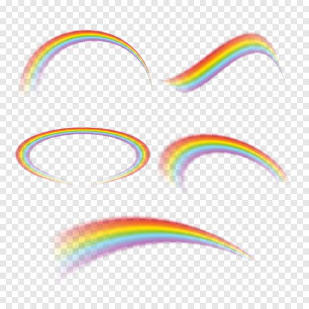 medio arco de un arco iris naturalista
 - Vector, Imagen