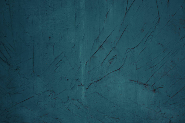 Texture of the painted wall blue maritime color with divorces - Photo, Image
