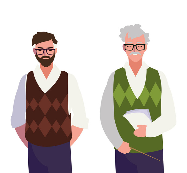 enseignants couple avatars personnages
 - Vecteur, image
