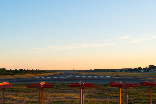 Empty airport runway at the airport of Puerto Montt, Chile - Photo, Image