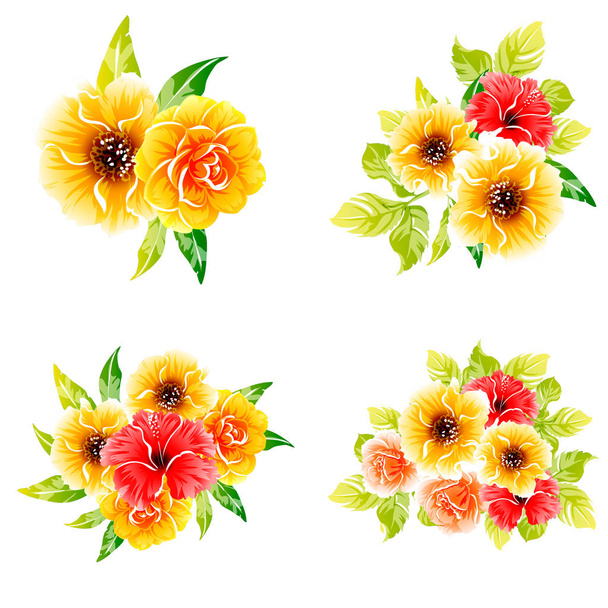 Векторна ілюстрація фону яскравих квітів
 - Вектор, зображення