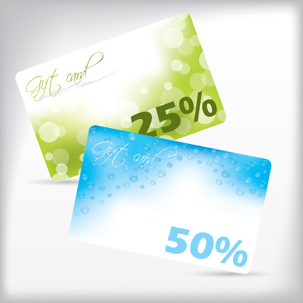 Cool gift cards with discounts - Vettoriali, immagini