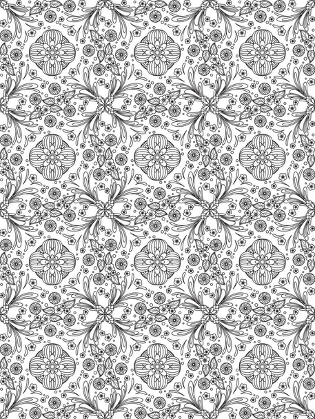 kwiat Doodles bezszwowe pattern_10 - Wektor, obraz