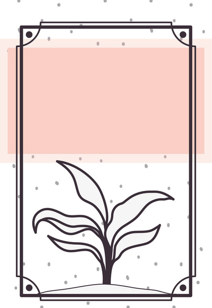візерунок рослина з рамкою ізольована піктограма
 - Вектор, зображення