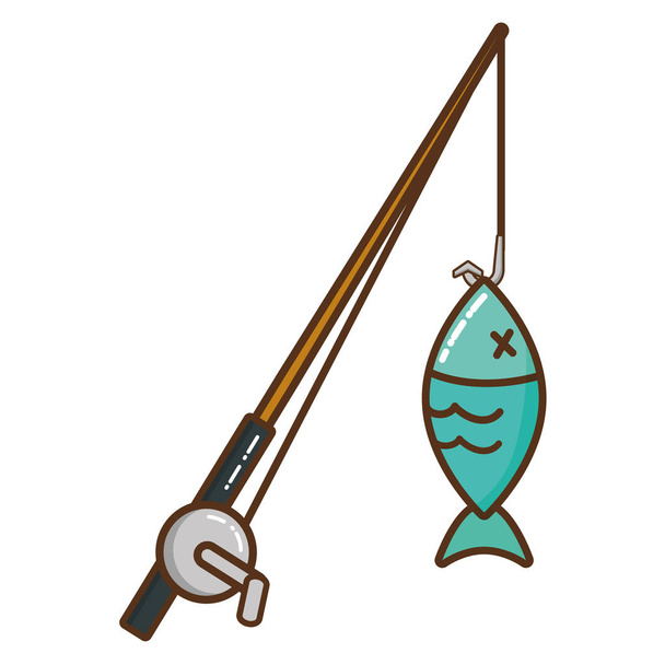 canna da pesca icona isolata
 - Vettoriali, immagini
