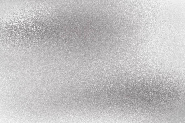 Abstract texture background, shiny silver steel metallic wall - Photo, Image