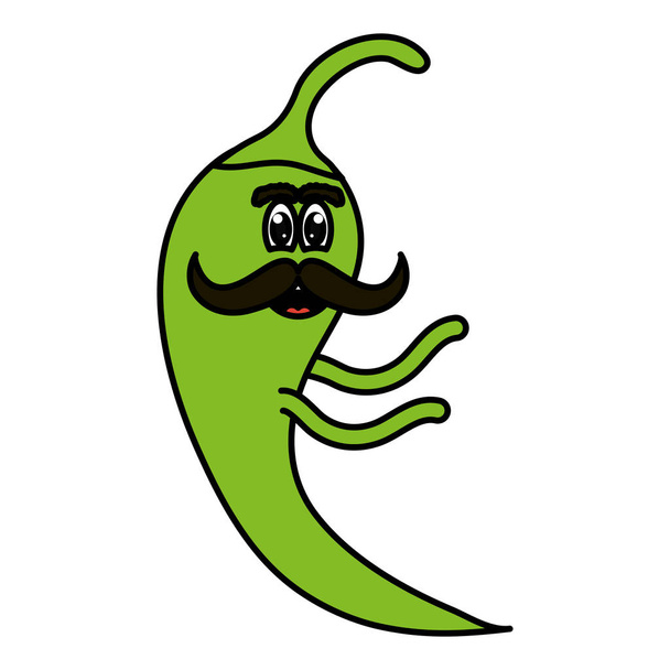 chilli pepper comic character - Vector, Image