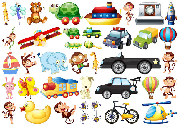 Set di giocattoli per bambini - Vettoriali, immagini
