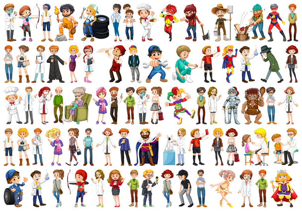 Set of people character - Vector, Image
