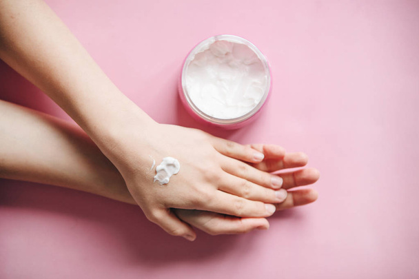 Female hands with cream - Photo, Image