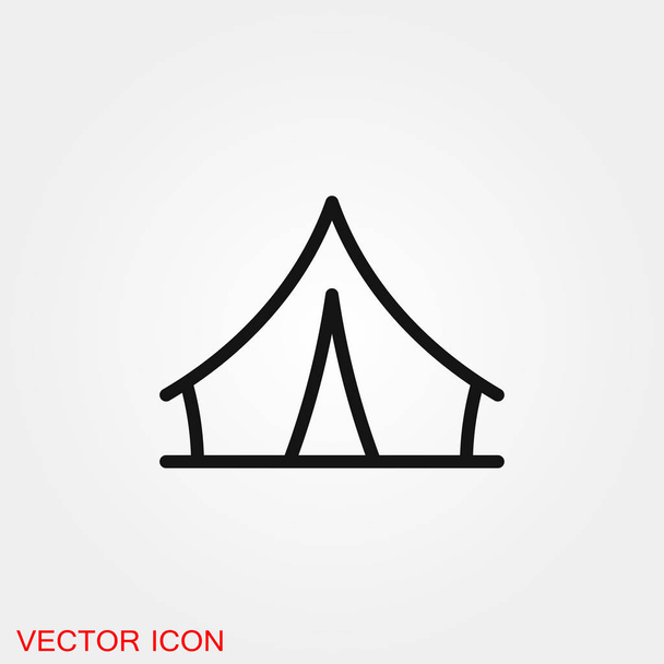 キャンプ テントのアイコン ベクトルの記号のデザイン - ベクター画像