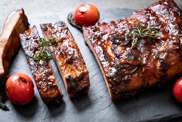 grilled barbecue ribs pork - Fotó, kép