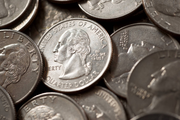 Vierteldollar-Münzen - Foto, Bild