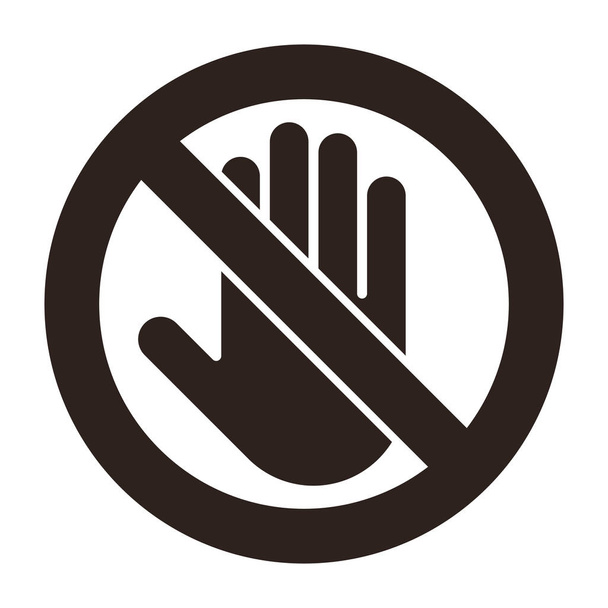 no toque el signo - Vector, Imagen