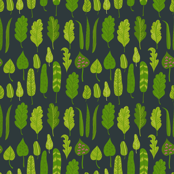 Seamless pattern with tropical leaves - Vecteur, image