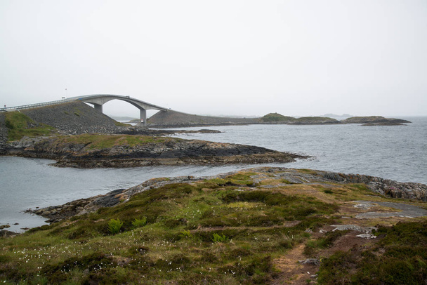 View of Famous atlantic road in Norway - Photo, Image