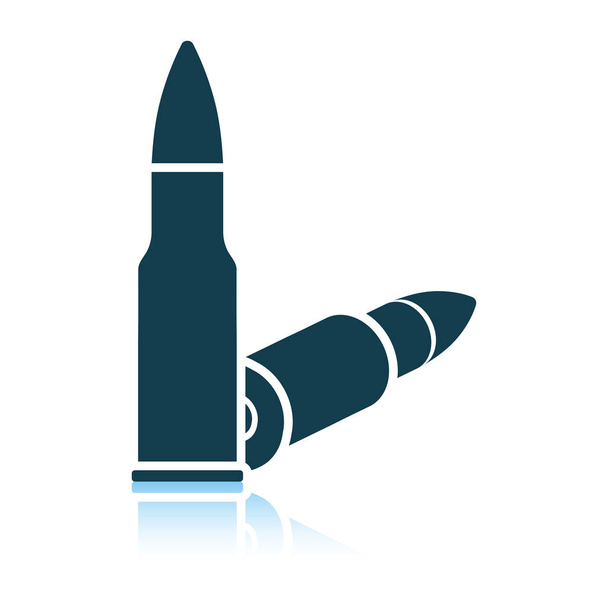 Geweer munitie pictogram - Vector, afbeelding