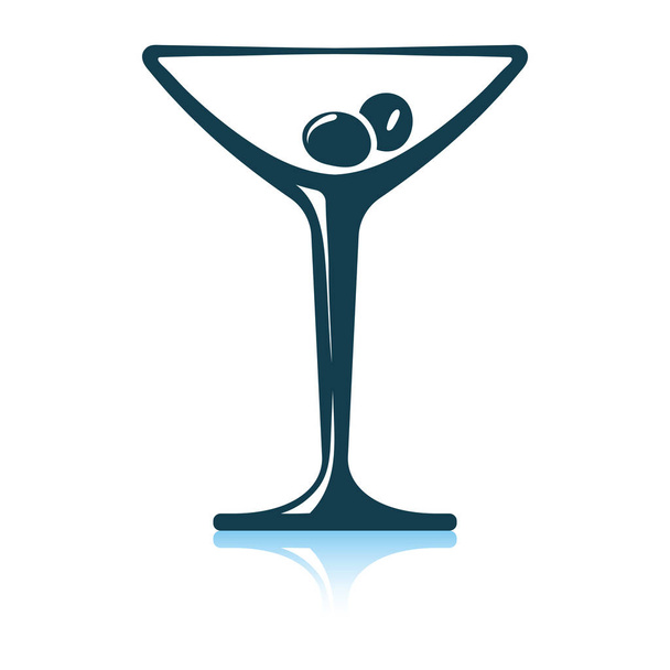 Cocktailglas-Ikone - Vektor, Bild