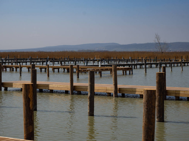 Wooden jetty at the lake - Photo, Image