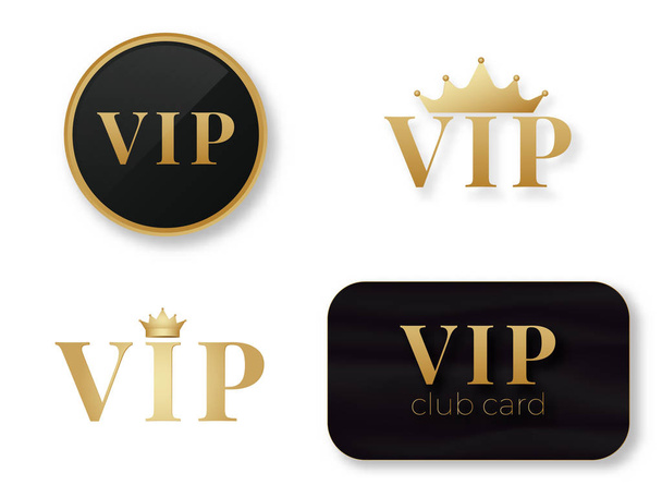 Logo VIP klubu. Výhradní karta pro VIP osoby . - Vektor, obrázek