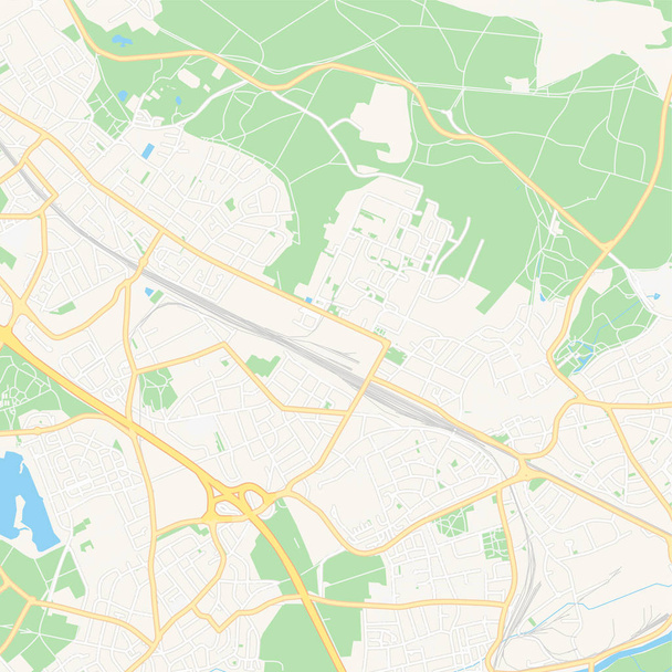 トロイスドルフ, ドイツ 印刷可能な地図 - ベクター画像