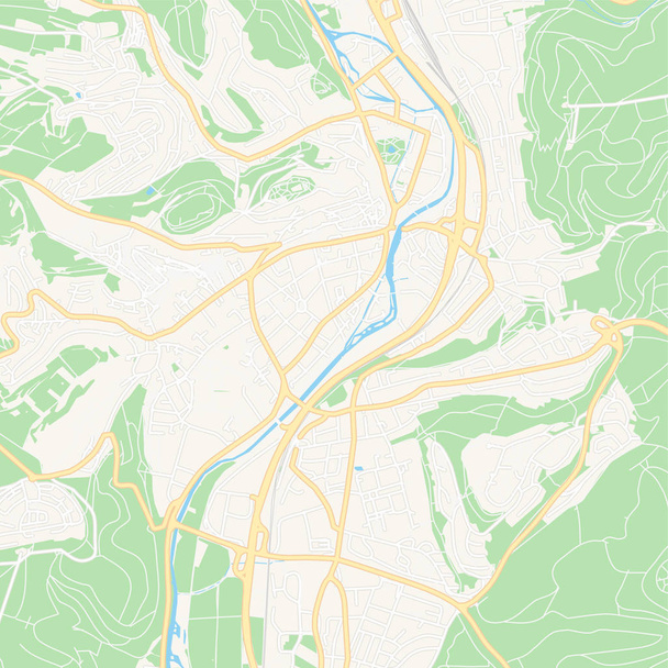 ドイツ、マルブルク印刷可能な地図 - ベクター画像