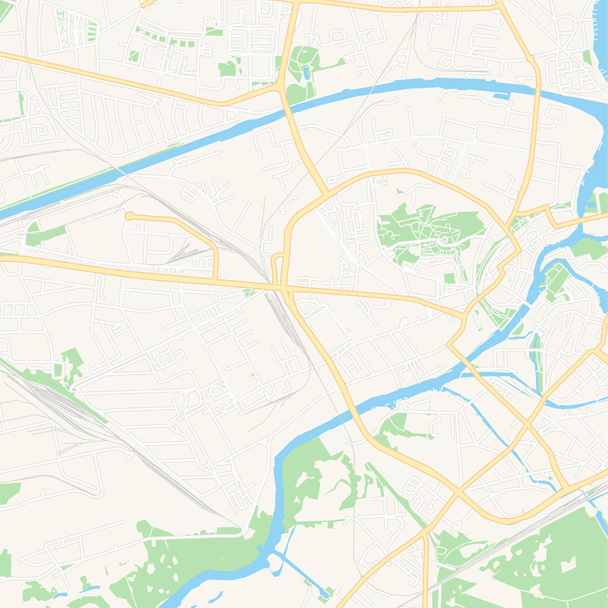 Βραδεμβούργο, Γερμανία εκτυπώσιμο χάρτη - Διάνυσμα, εικόνα