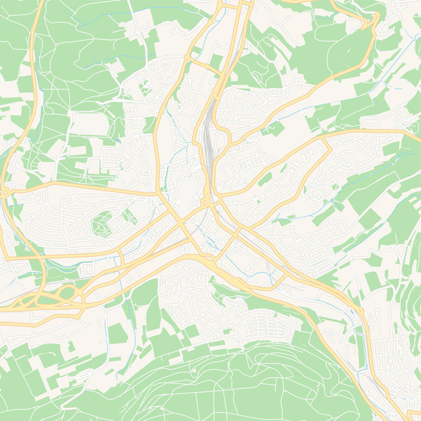 Άαλεν, Γερμανία Εκτυπώσιμος χάρτης - Διάνυσμα, εικόνα