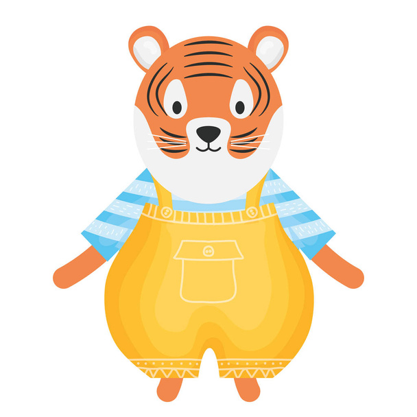 cute tiger childish character - Vektor, kép